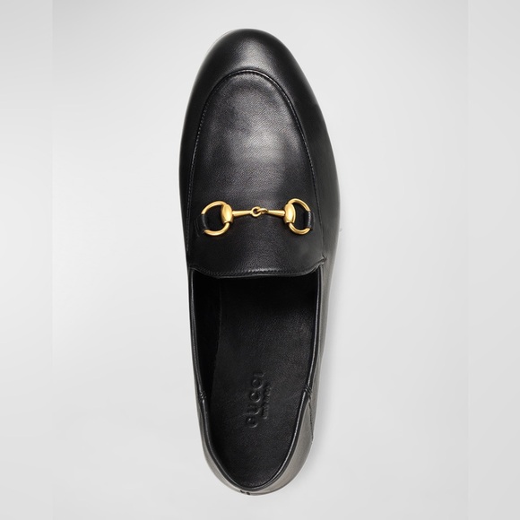 Gucci Brixton Leather Horsebit Loafers in Black - Picture 1 of 11